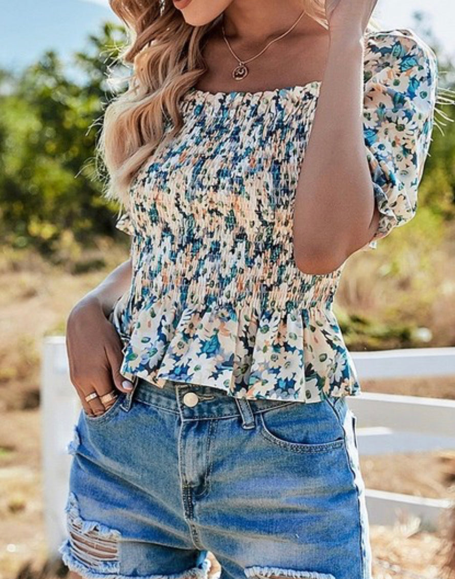 floral crop top