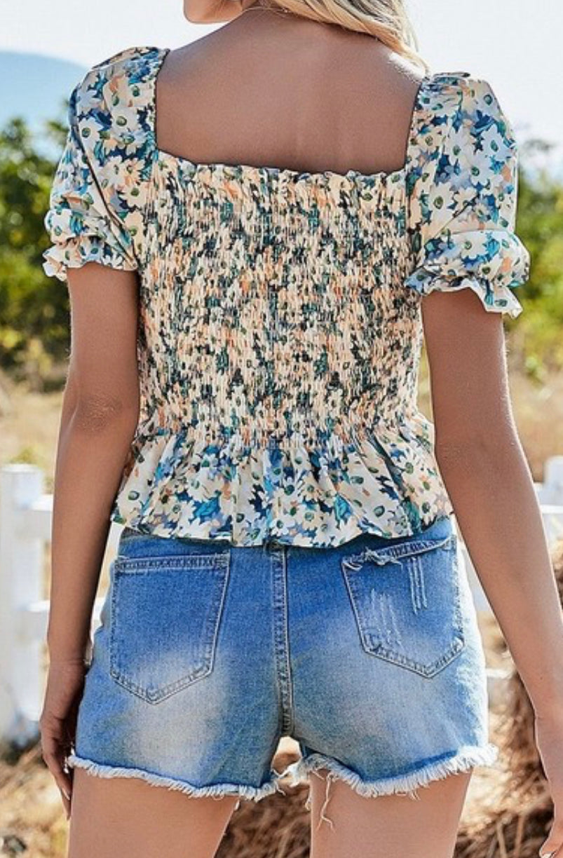 floral crop top