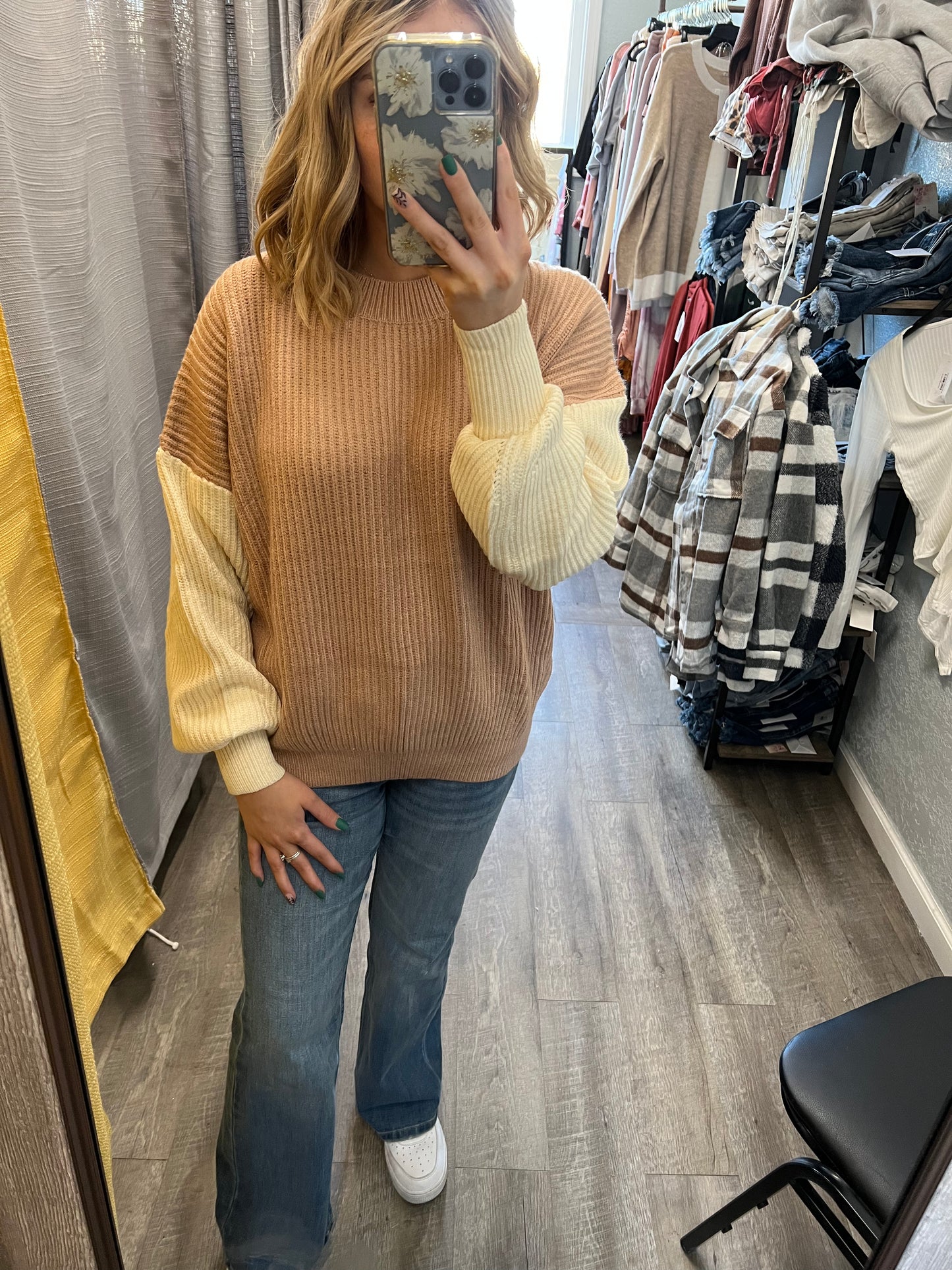 My color block sweater