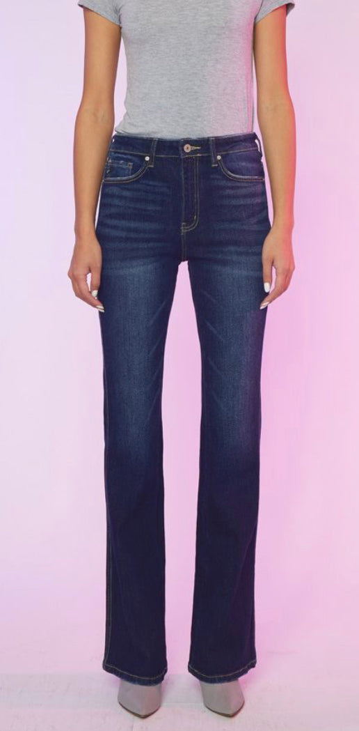 Kancan HIGH RISE Dark FLARE JEANS