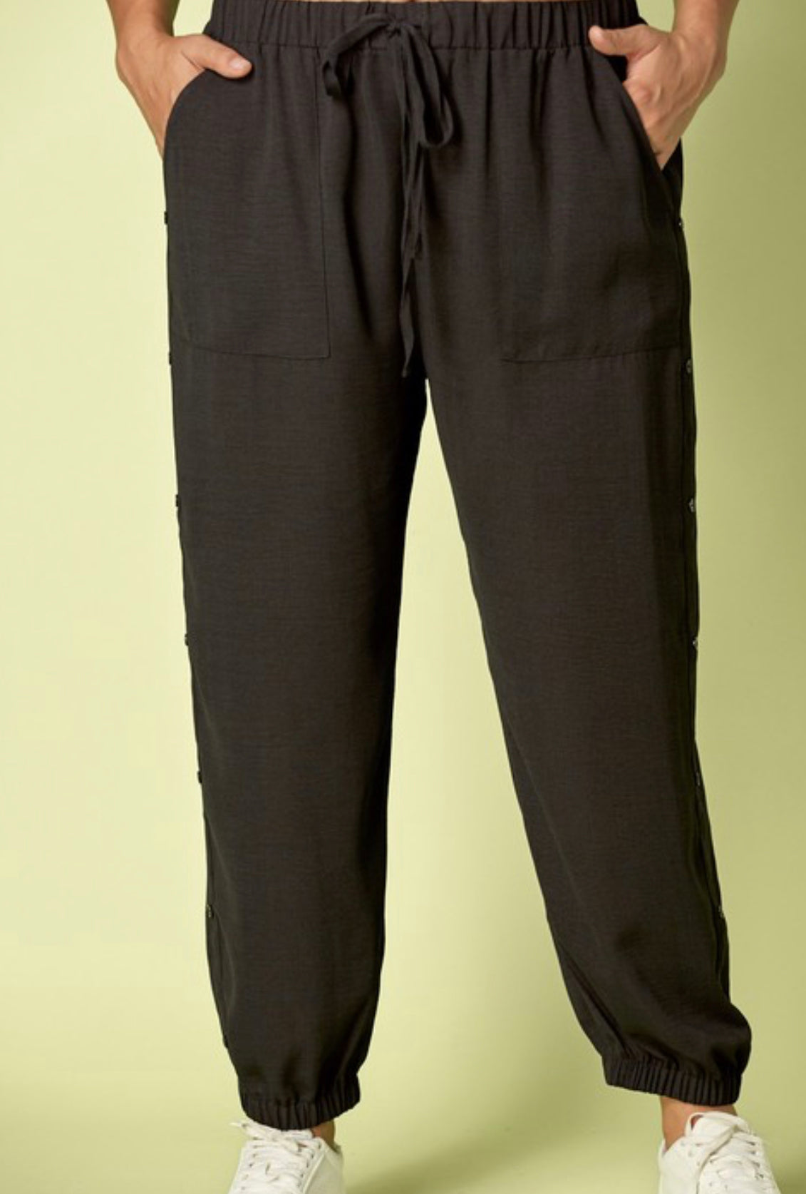 Curvy Leisure Pants W/Side Button