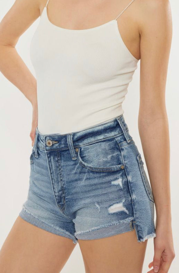 KANCAN Snapper HIGH RISE DENIM SHORTS