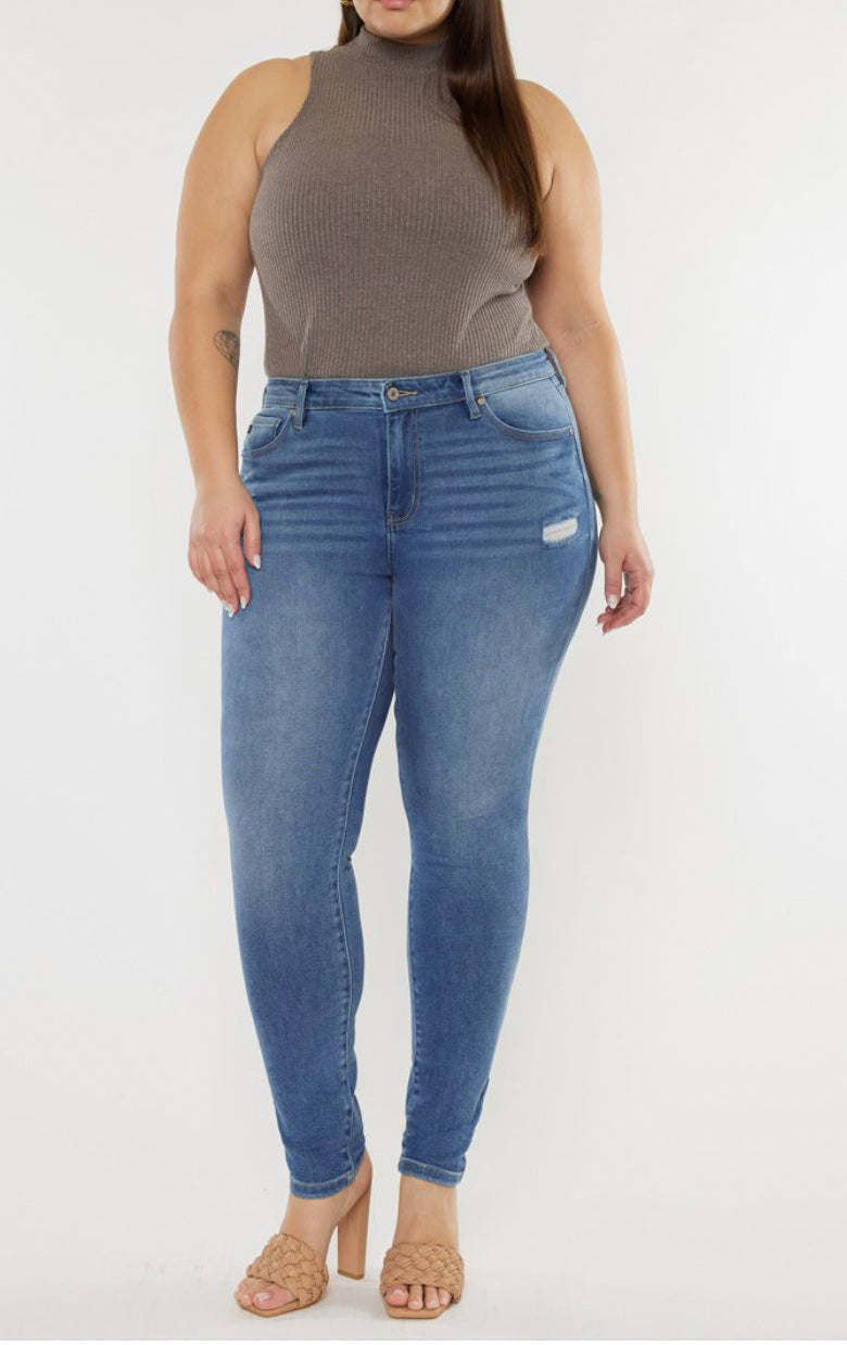 Curvy Kancan MID RISE SUPER SKINNY JEANS