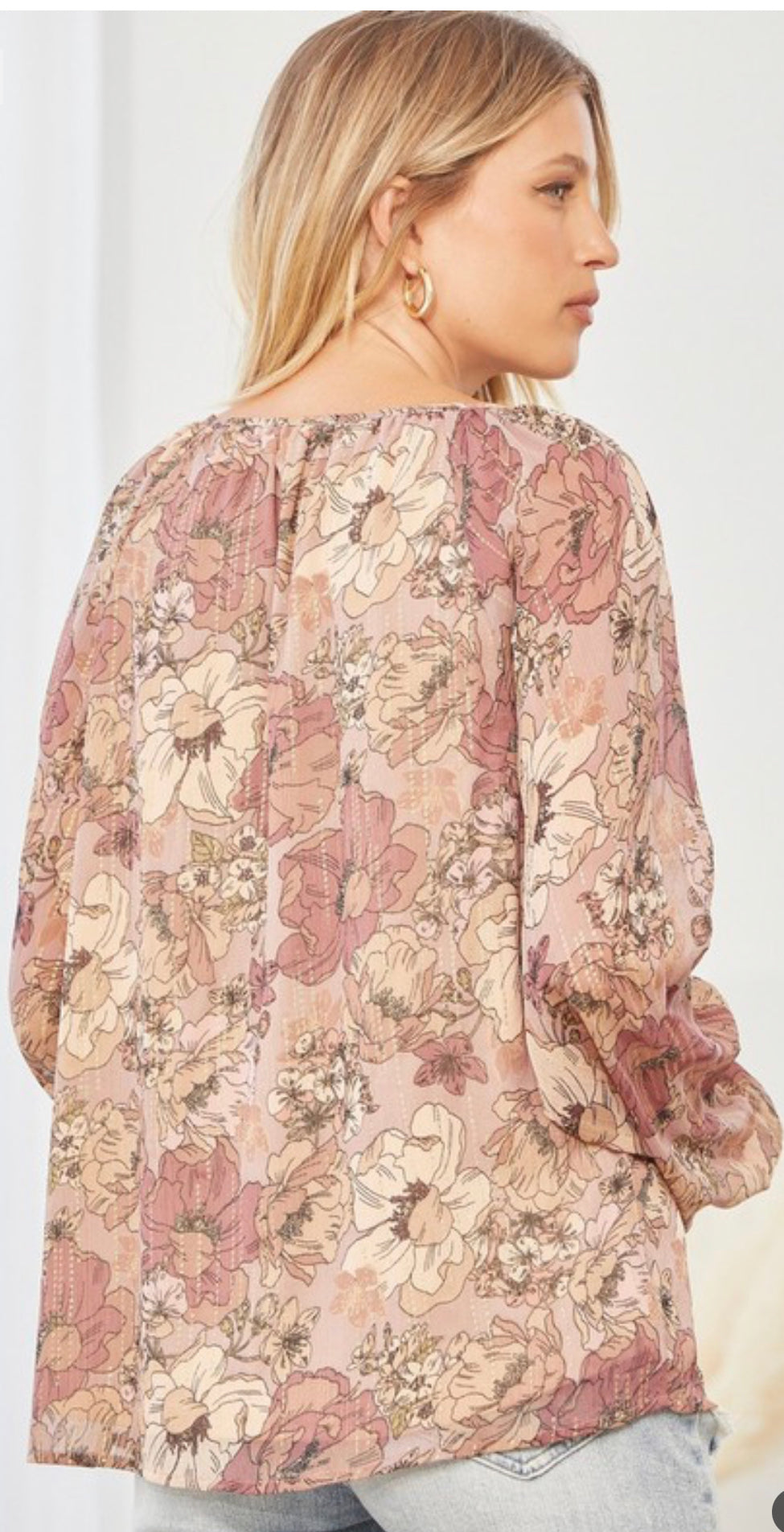 Curvy Floral print blouse