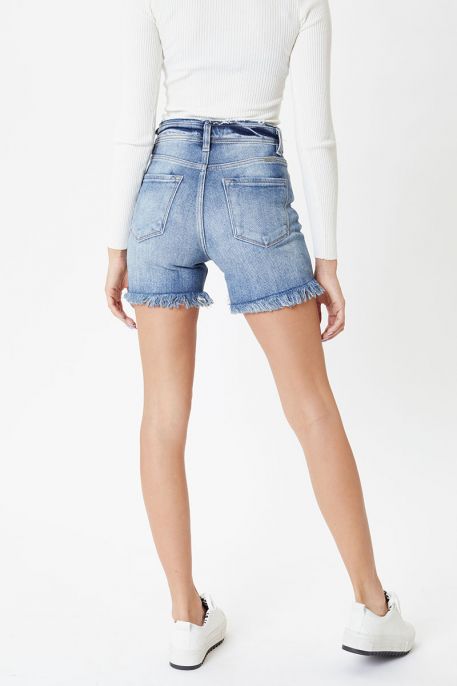 KANCAN Frayed High Rise Shorts