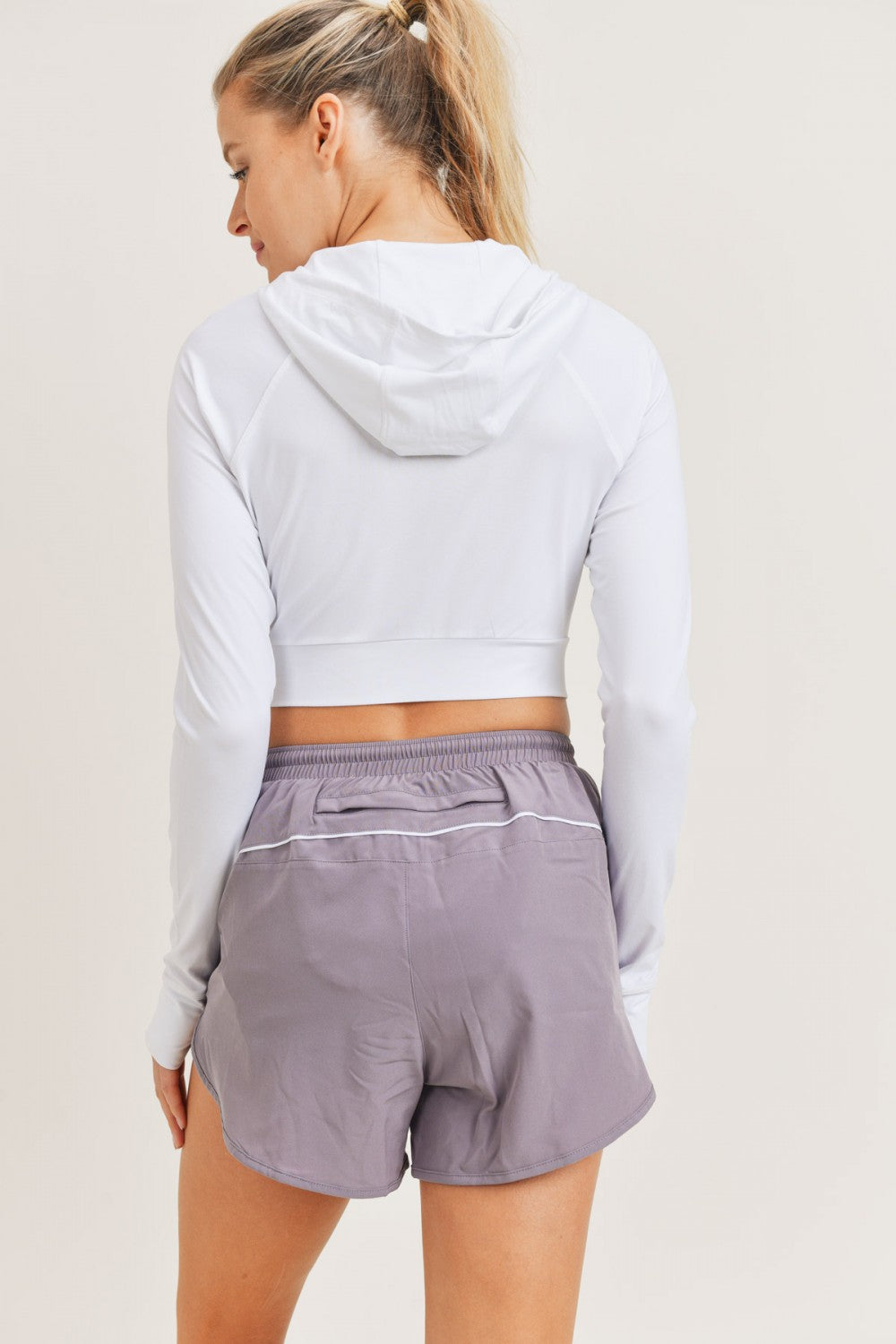 Cropped Hoodie Jacket White