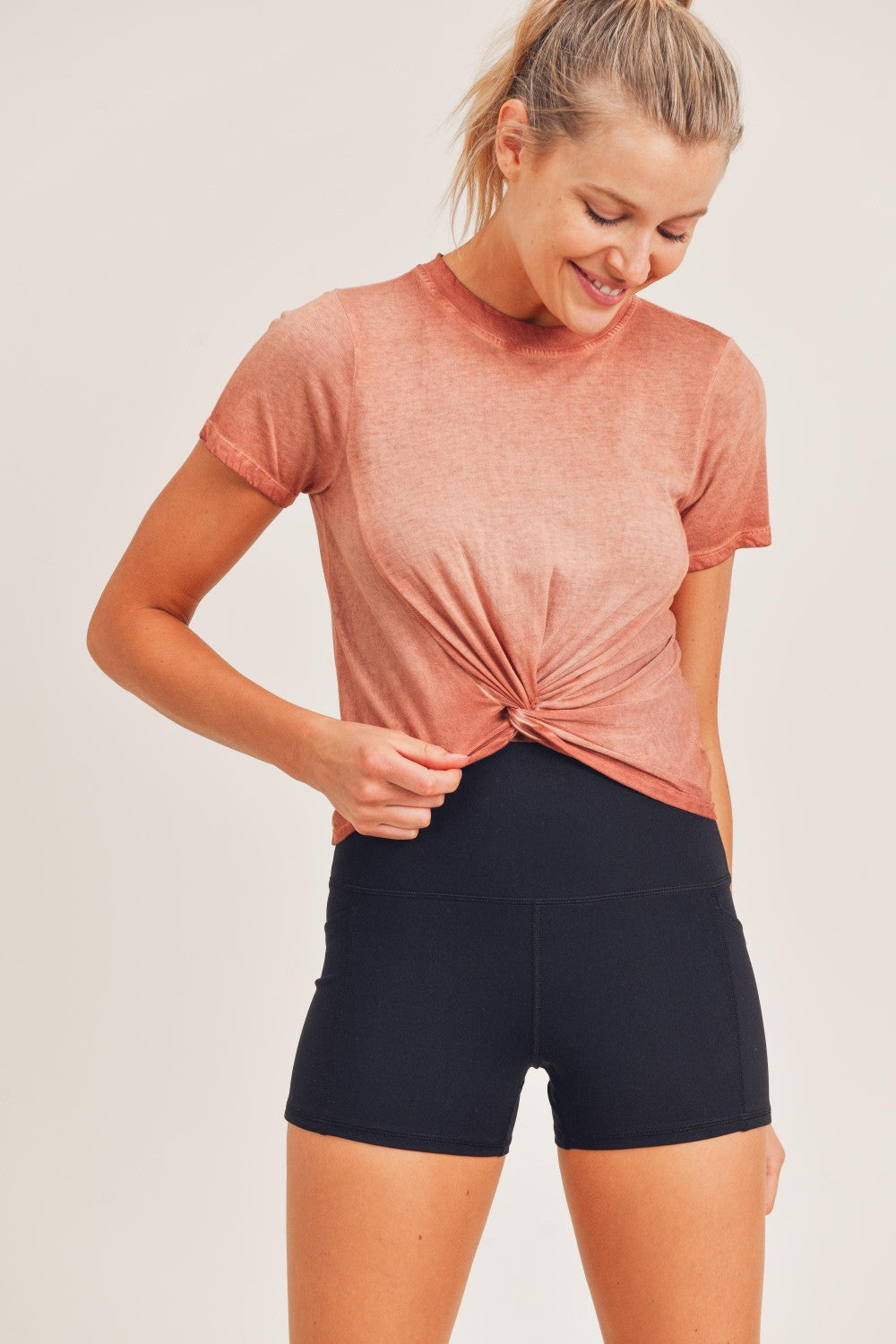 Twist Knot Cropped Tee