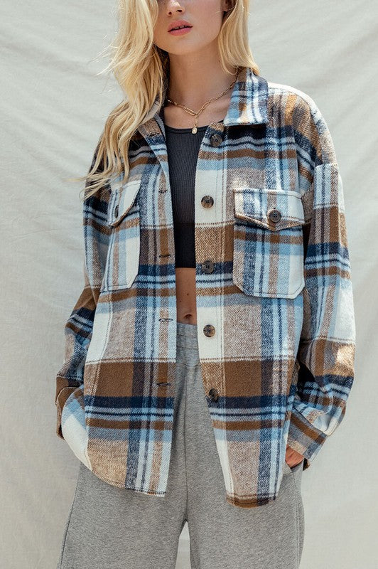 Oversized Flannel Plaid shacket