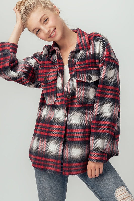 Oversized Flannel Plaid shacket