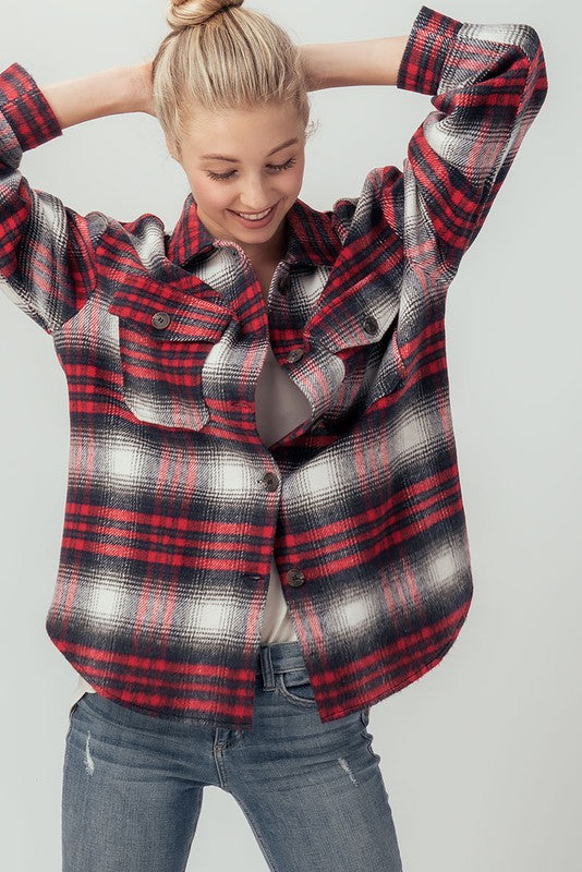 Oversized Flannel Plaid shacket