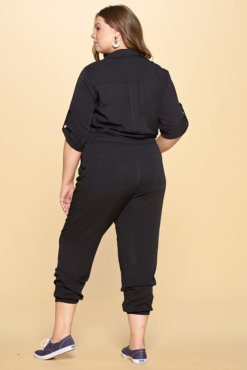 Curvy Size Black jumpsuit