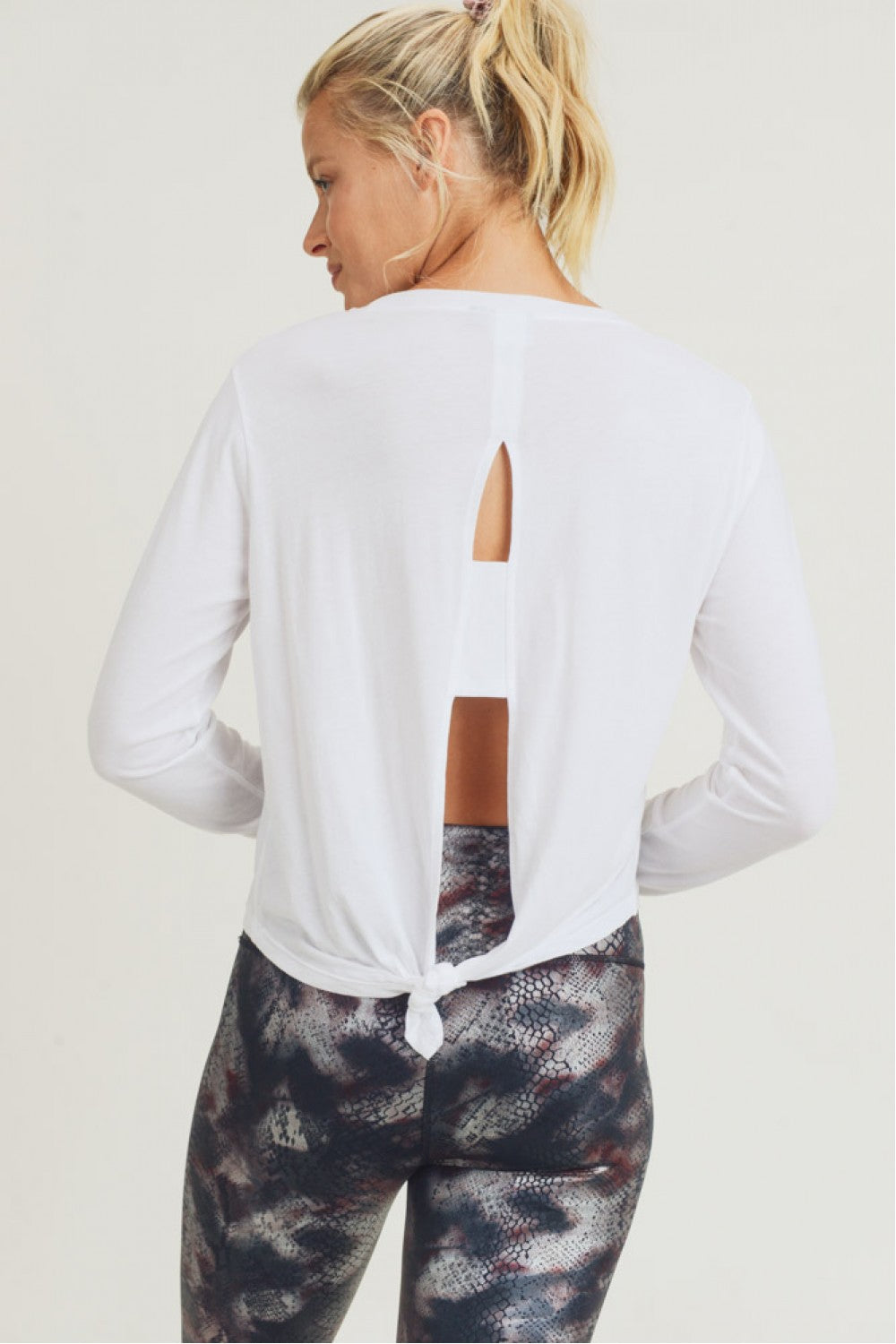 Tie Back Double Cutout Top