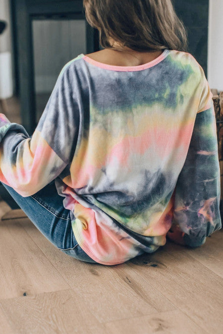 Tie Dye Relaxed Knit Long Sleeve