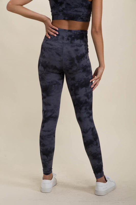 tie dye high waist leggings